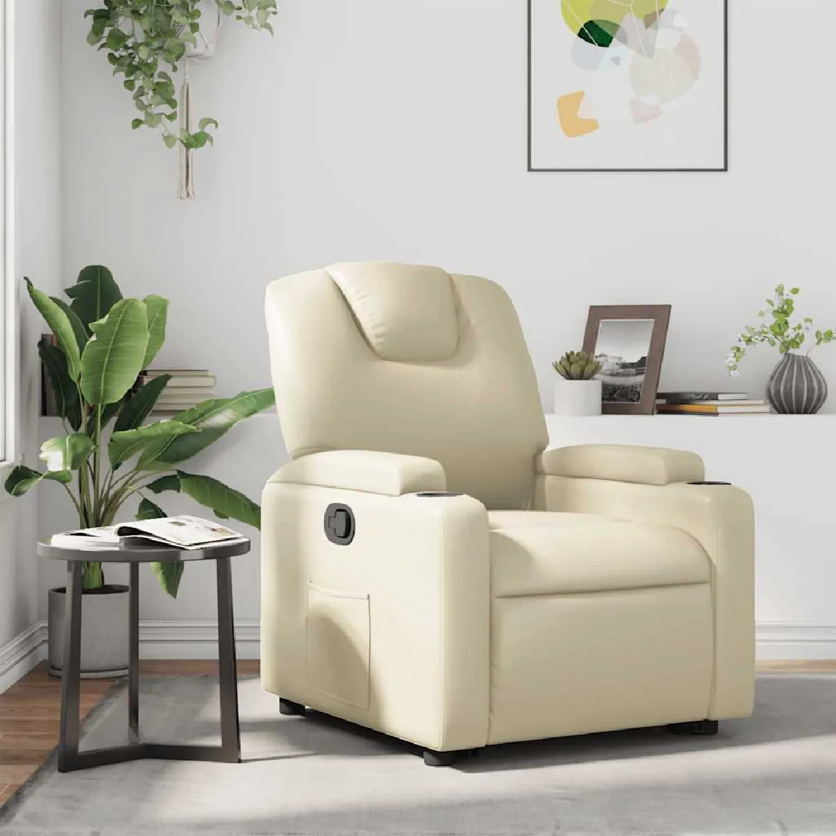 Non Communiqué Crème Vidaxl Fauteuil Réglable Similicuir - Image 2