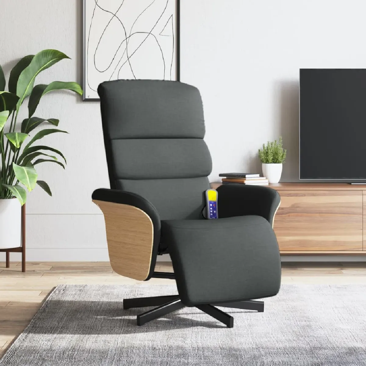 Vidaxl Gris Fauteuil De Massage - Foncé
