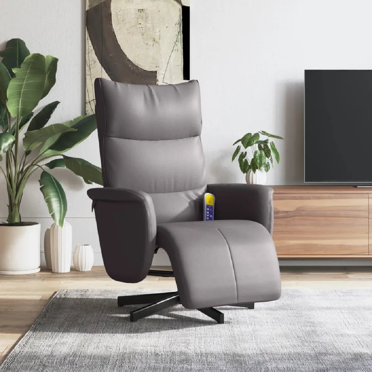 Vidaxl Gris Fauteuil De Massage - Similicuir