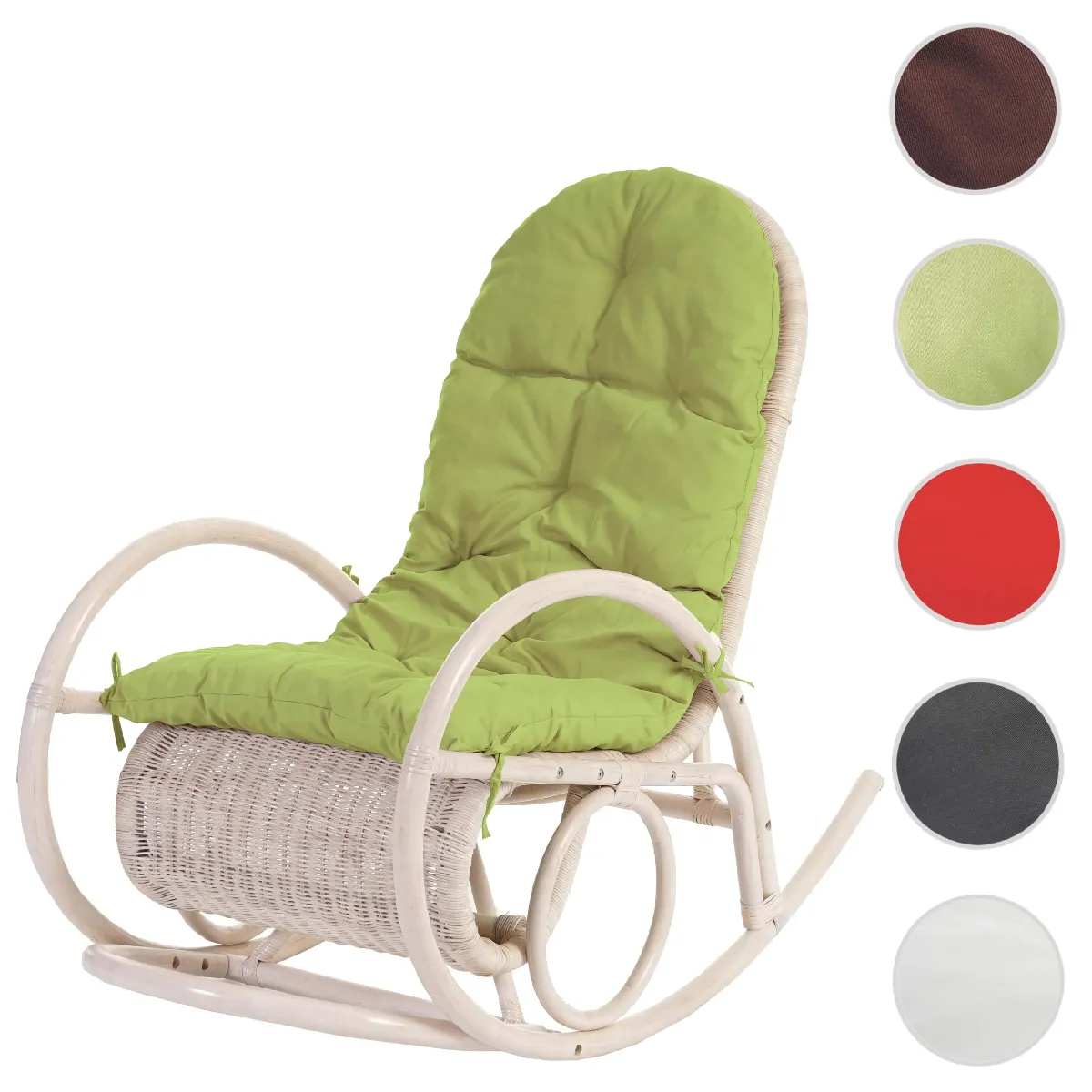 Mendler Fauteuil à bascule Esmeraldas - Vert
