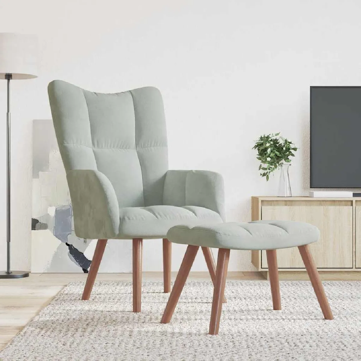 Vidaxl Gris/Clair Chaise De Relaxation
