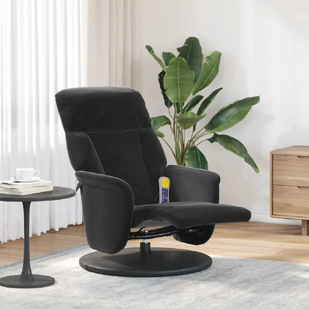vidaXL Fauteuil inclinable de massage Velours - vue 1
