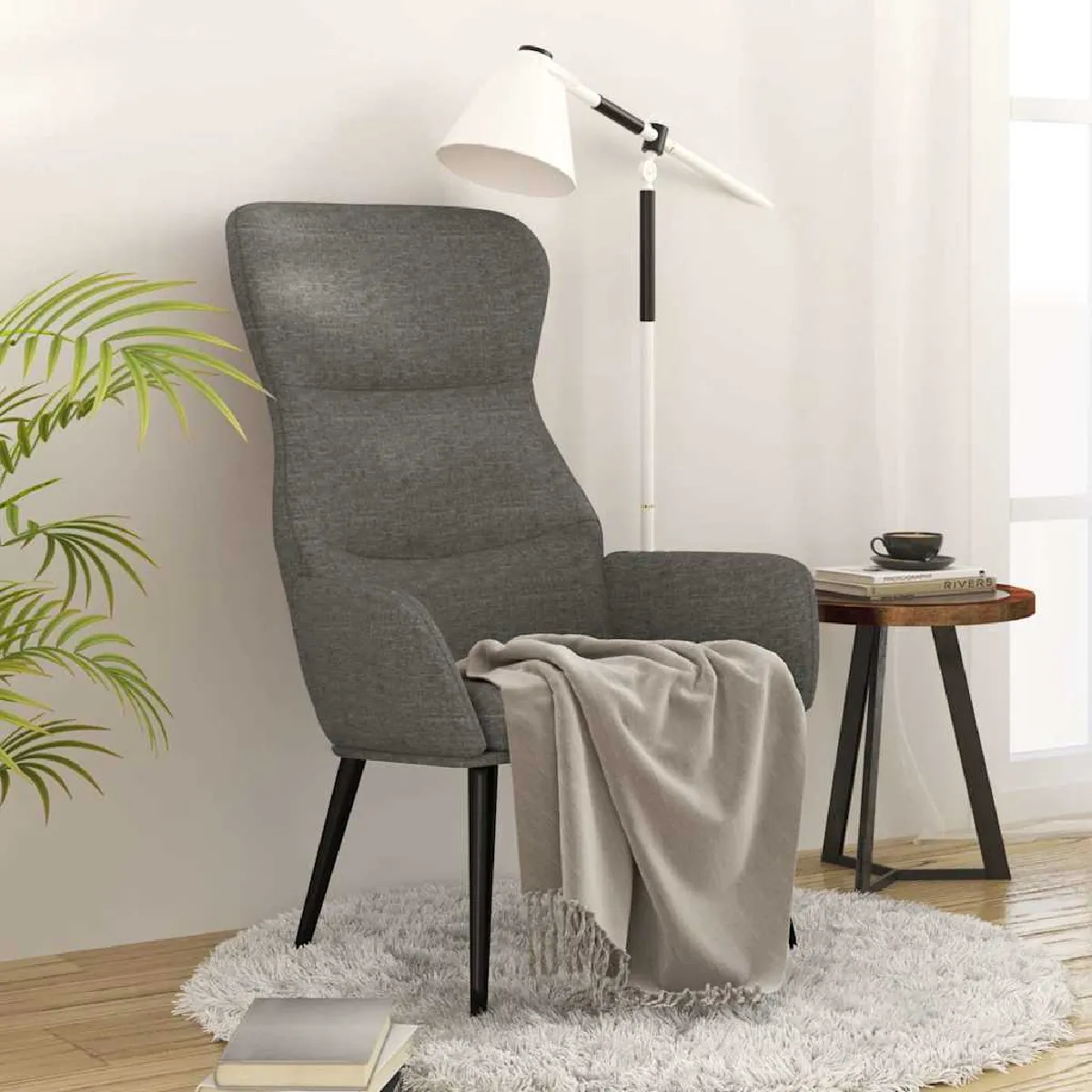 VIDAXL - Fauteuil de jardin - Gris clair - Image 2