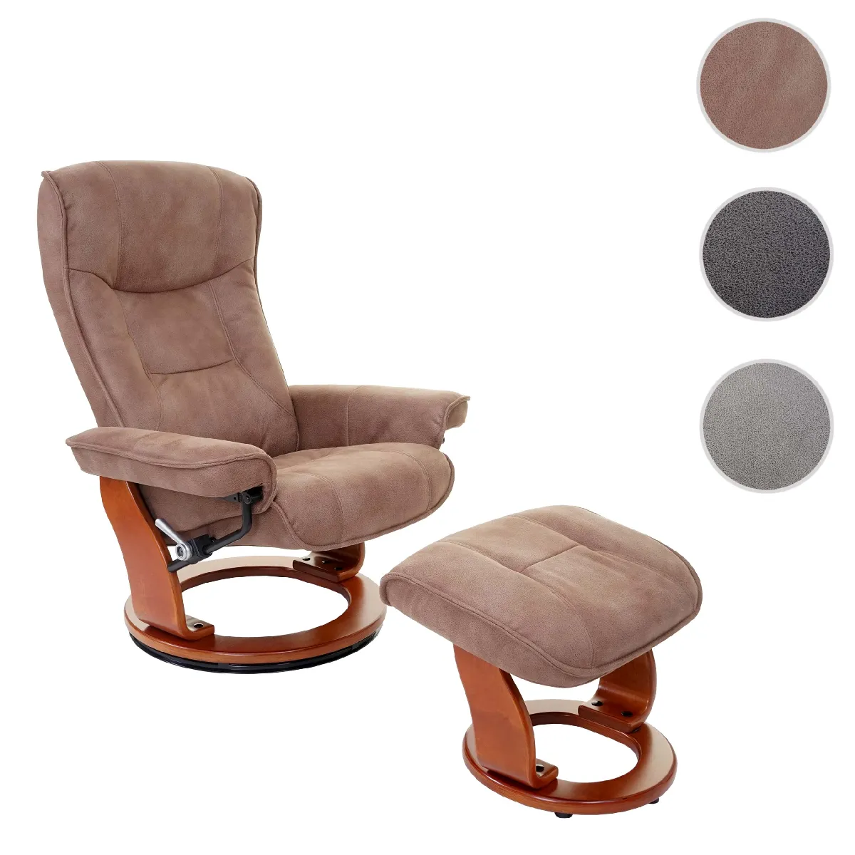 Mendler Fauteuil relaxation pivotant - Marron Mendler Fauteuil relaxation pivotant - Marron
