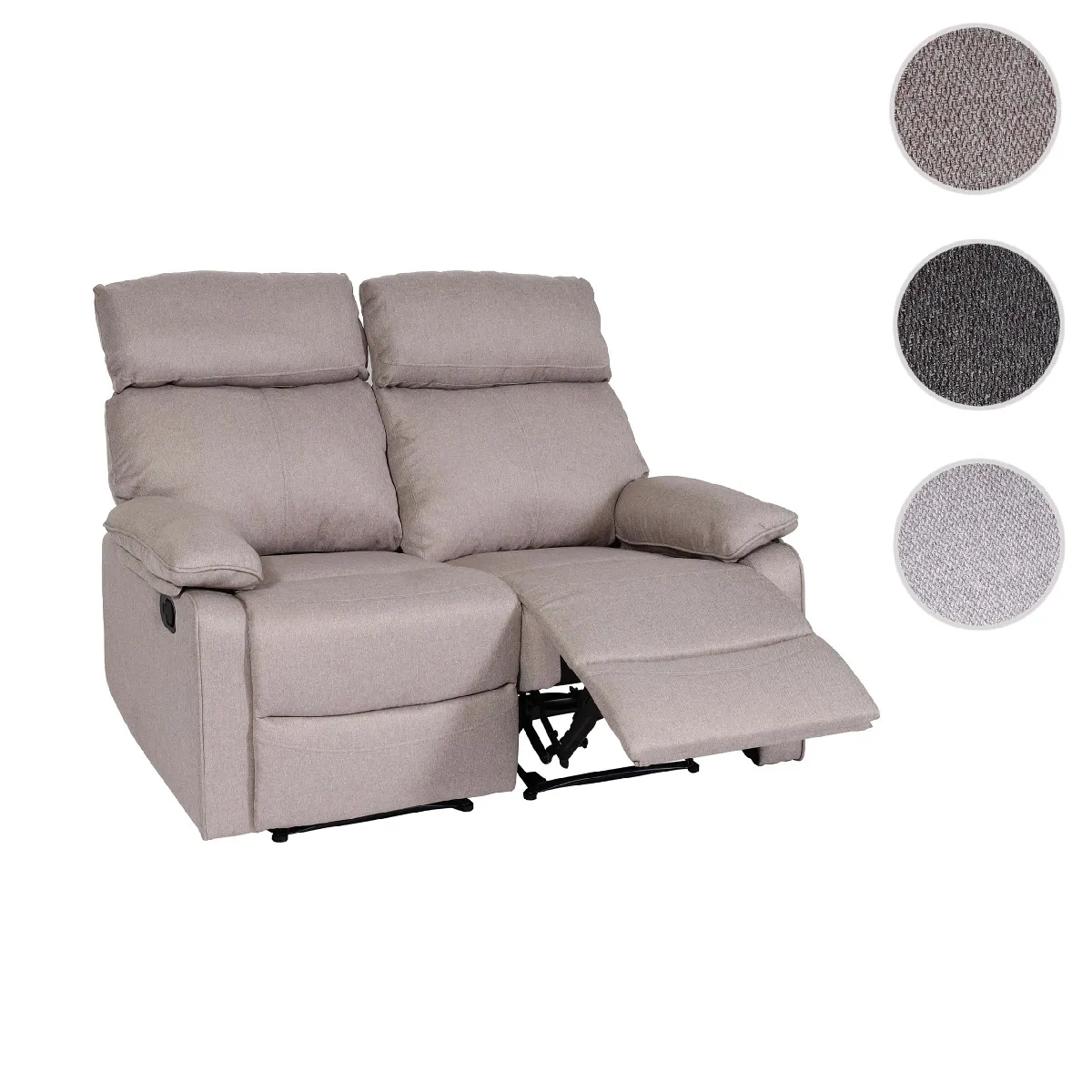 Mendler Gris Fauteuil Avec Repose-Pieds