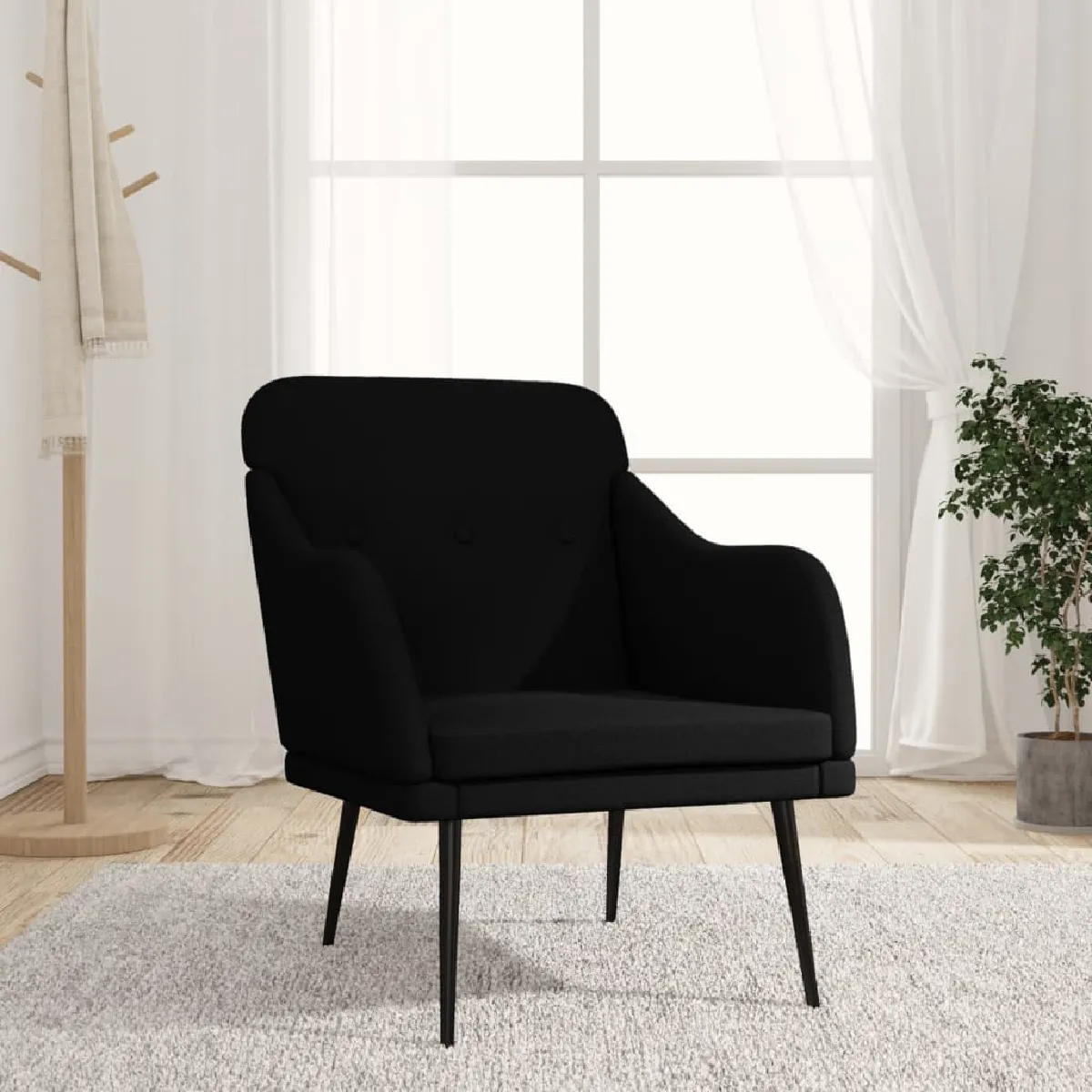 VidaXL Fauteuil - Noir