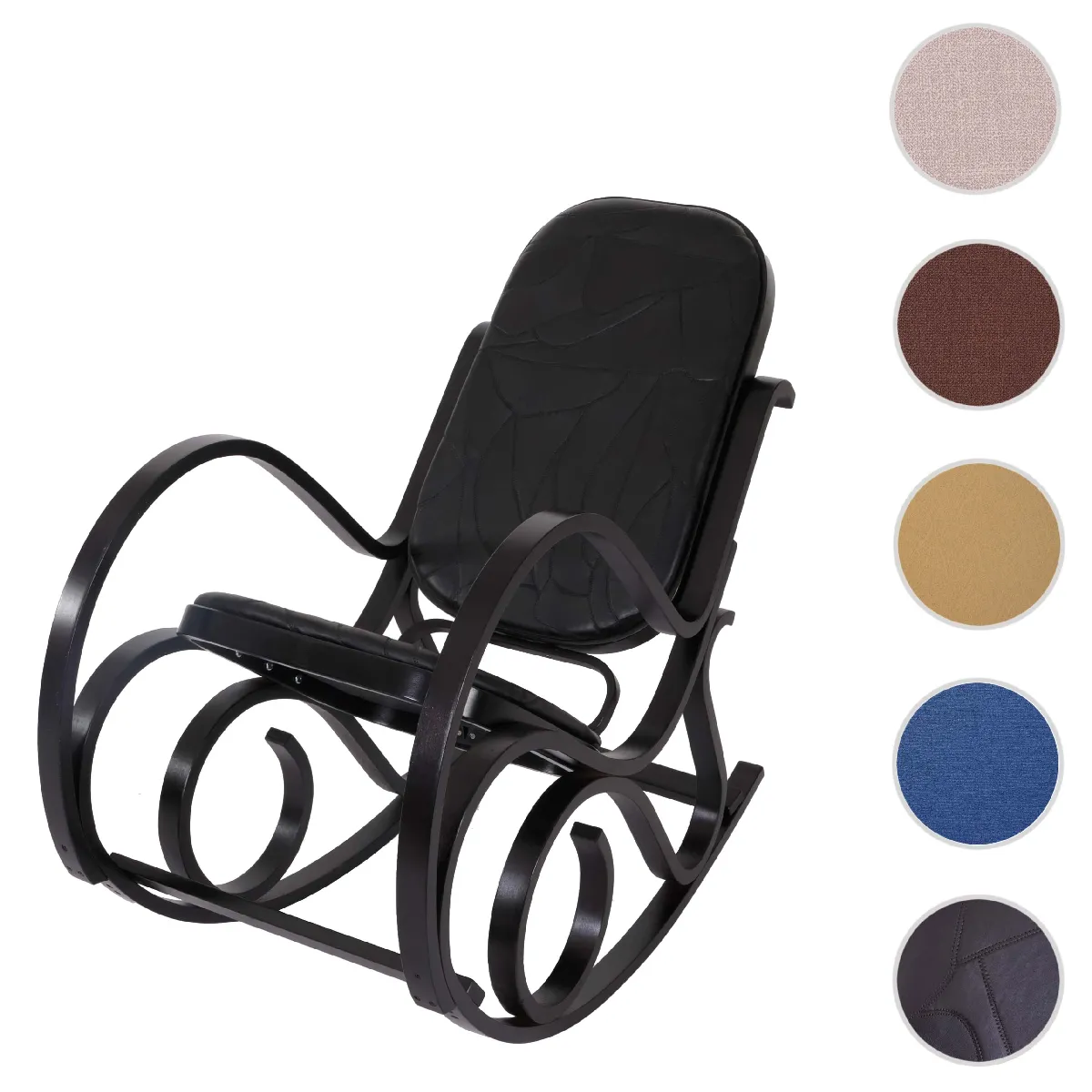 Mendler Fauteuil rocking chair - Noir