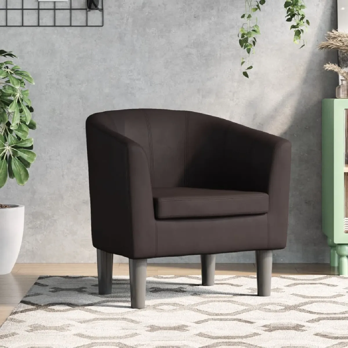 vidaXL Fauteuil cabriolet - Marron