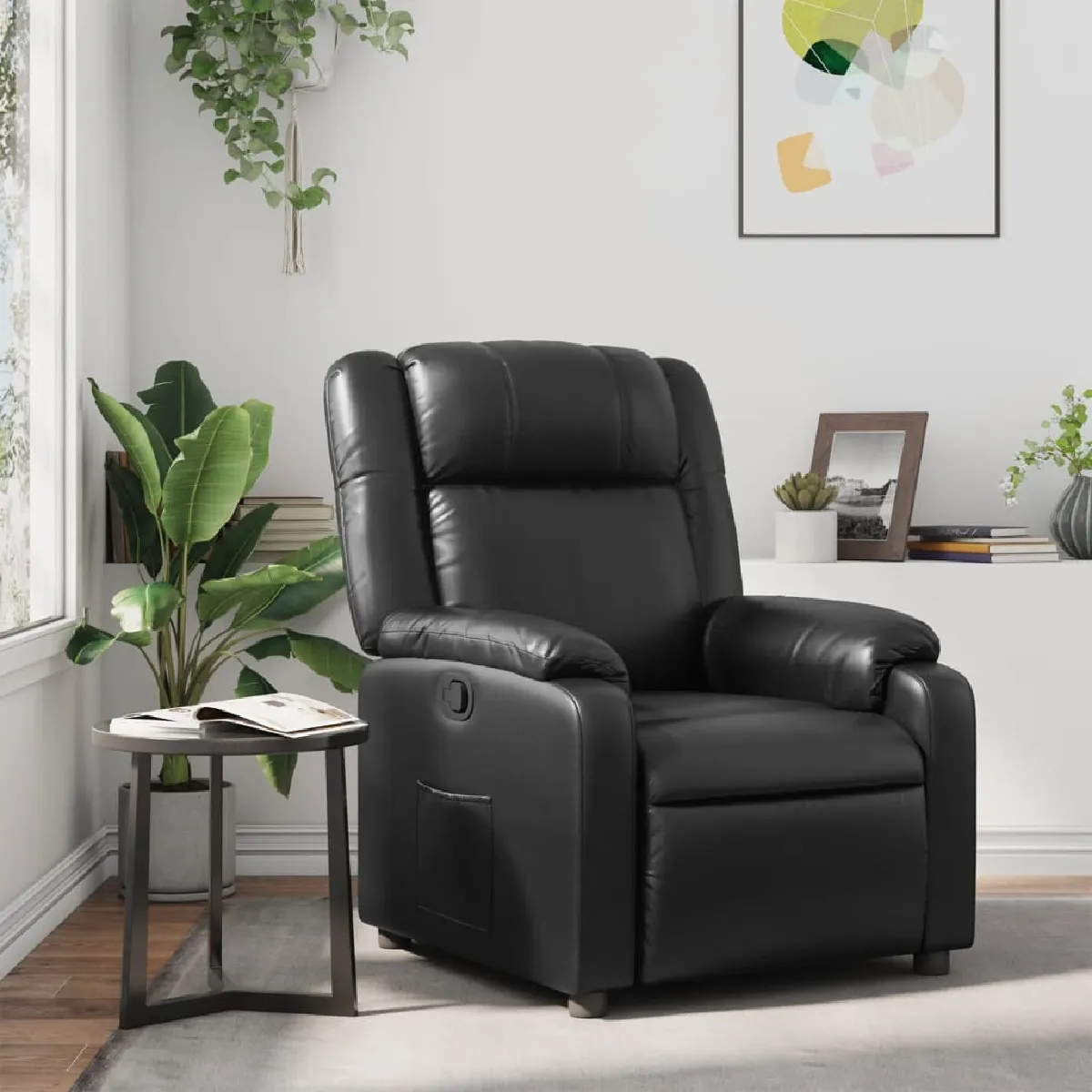 Non Communiqué Noir Vidaxl Fauteuil Réglable Similicuir - Image 3