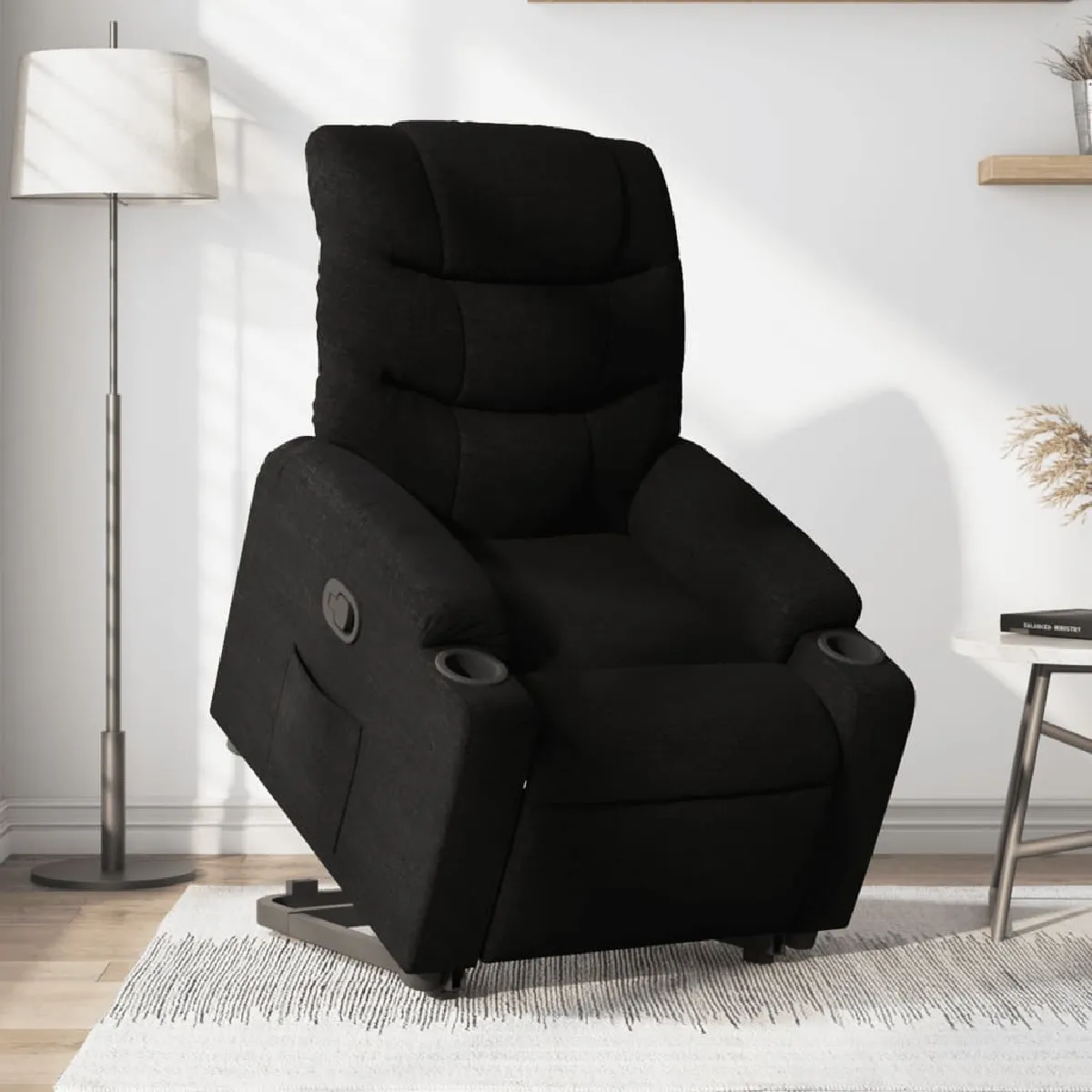 Non Communiqué Noir Vidaxl Fauteuil De Relaxation Inclinable Tissu - Image 3