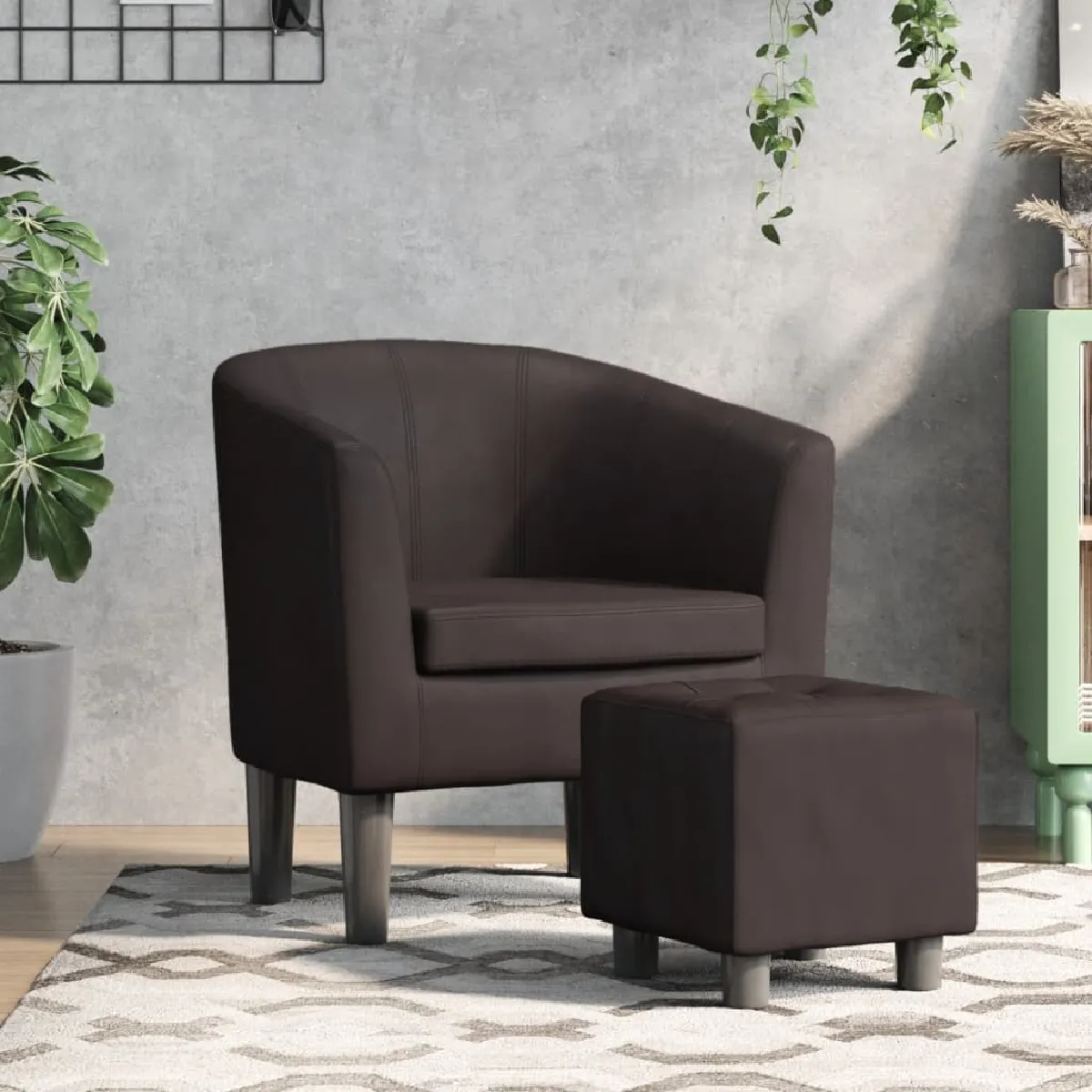 vidaXL Fauteuil cabriolet - Marron