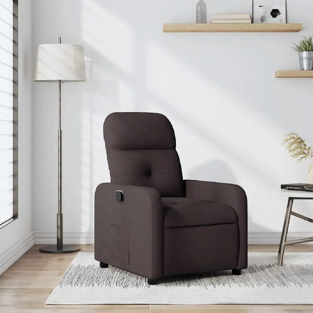 Non Communiqué Marron Vidaxl Fauteuil Réglable Tissu Foncé - Image 3