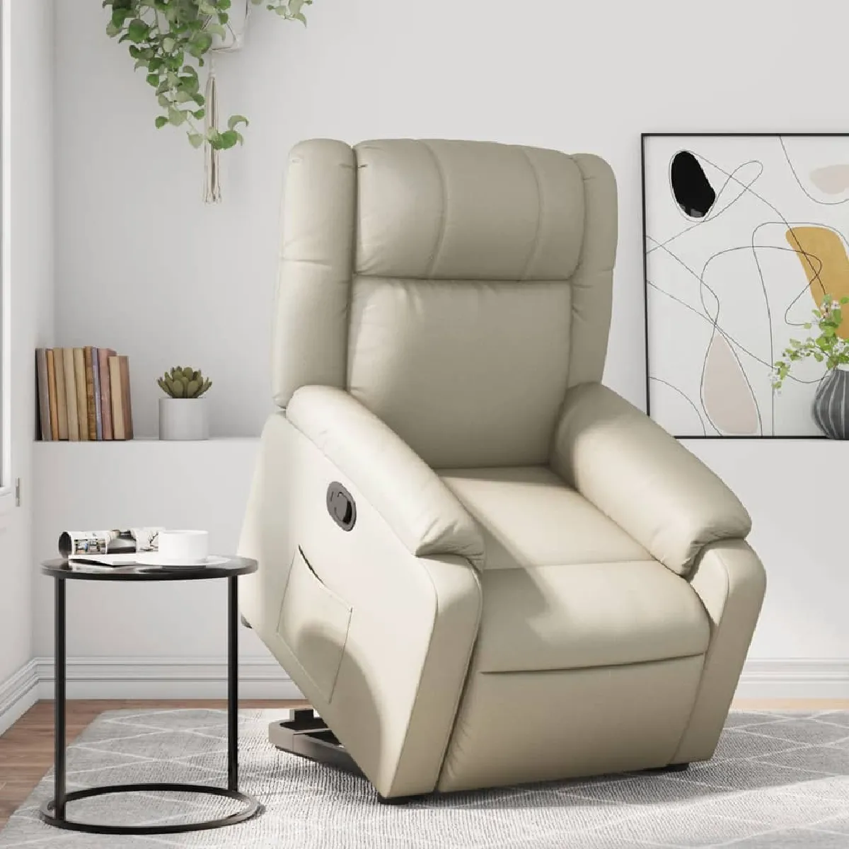 vidaXL Fauteuil inclinable - Crème
