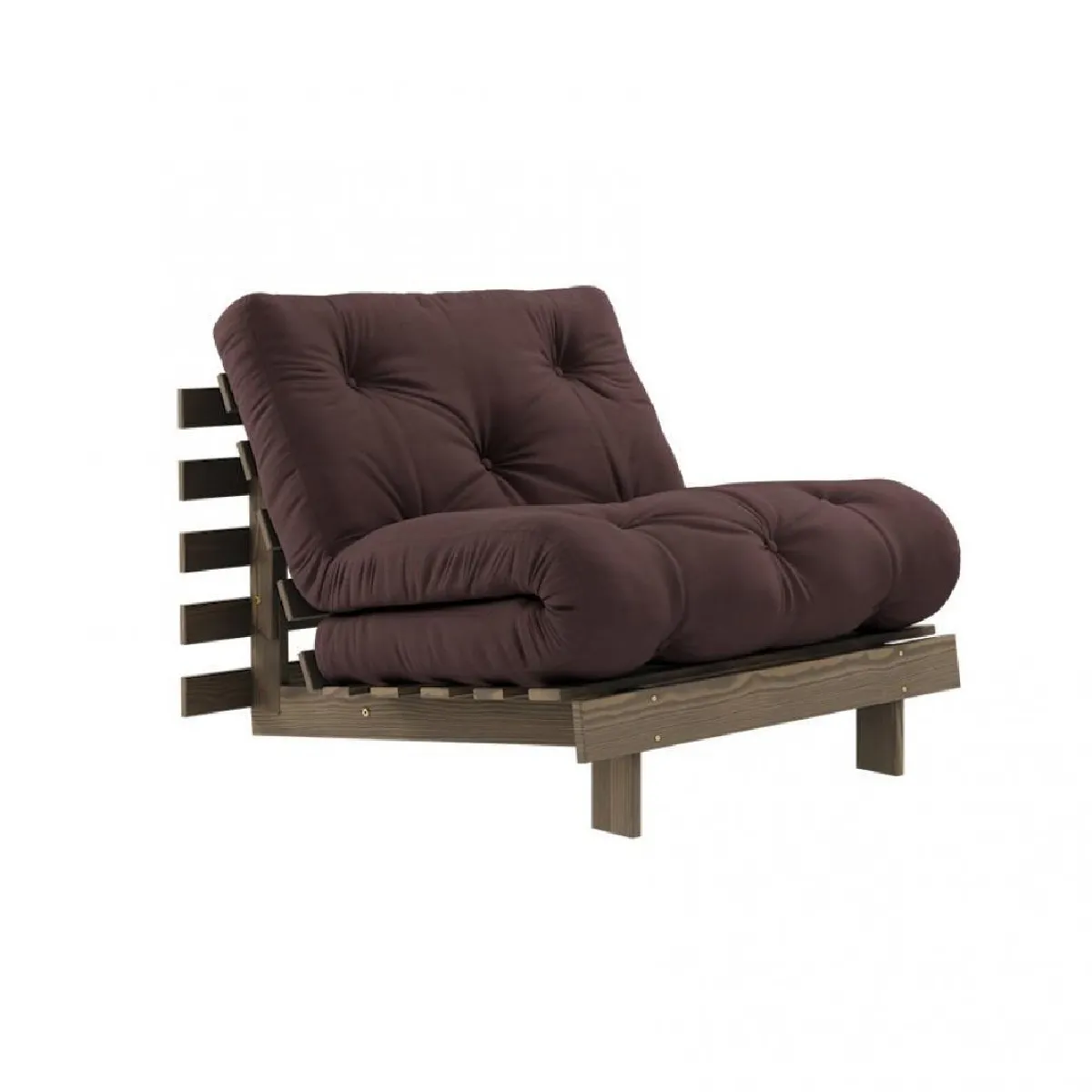 Inside 75 Marron Fauteuil Convertible Futon Roots
