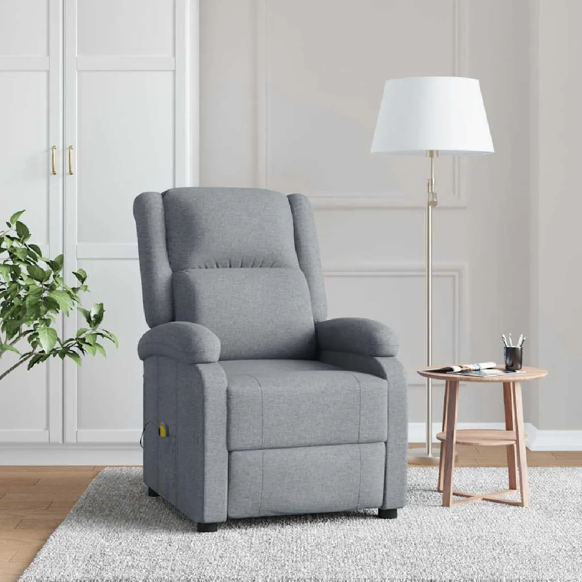 Vidaxl Gris/Clair Fauteuil De Massage