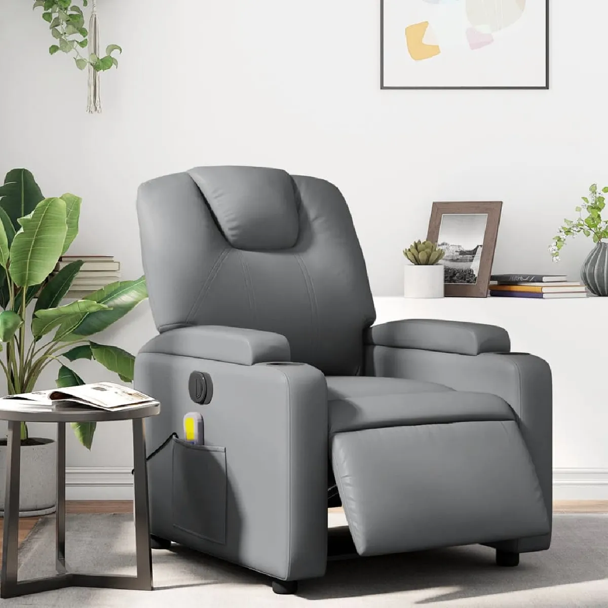 vidaXL Fauteuil de massage électrique Similicuir - vue 6