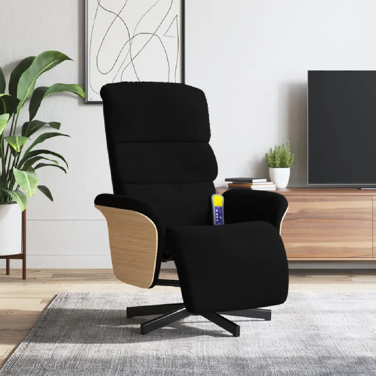 vidaXL Fauteuil Massage Tissu - vue 1