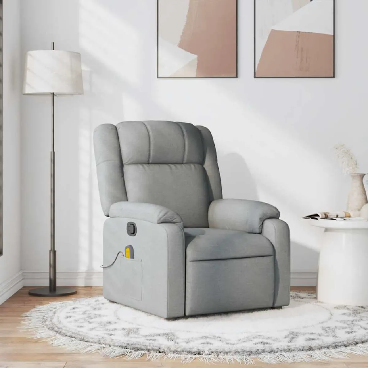 Vidaxl Gris/Clair Fauteuil De Massage