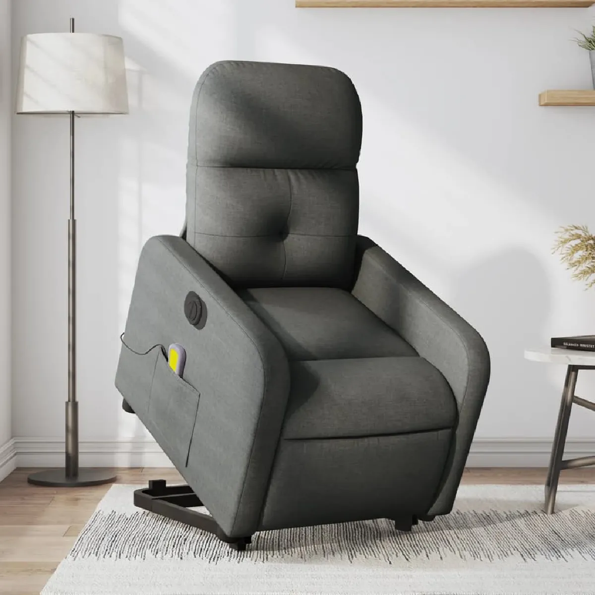 Vidaxl Gris Fauteuil Inclinable De Massage Électrique - Foncé