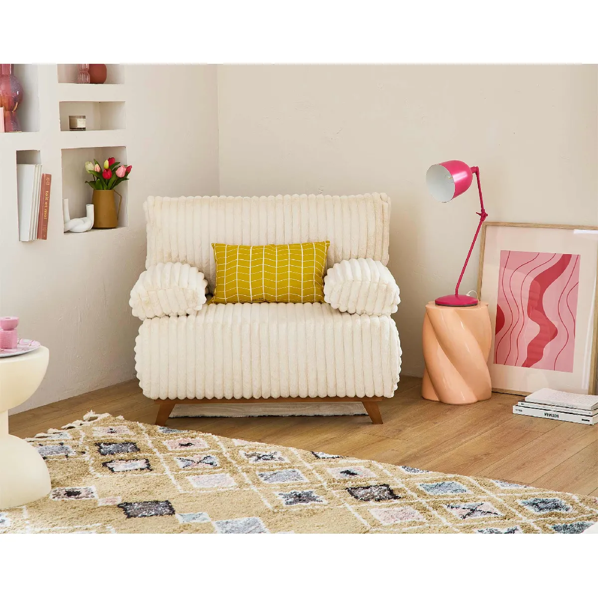 Bestmobilier Fauteuil convertible avec coffre