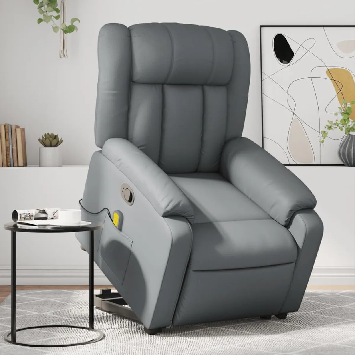 vidaXL Fauteuil Inclinable de Massage Similicuir - vue 3