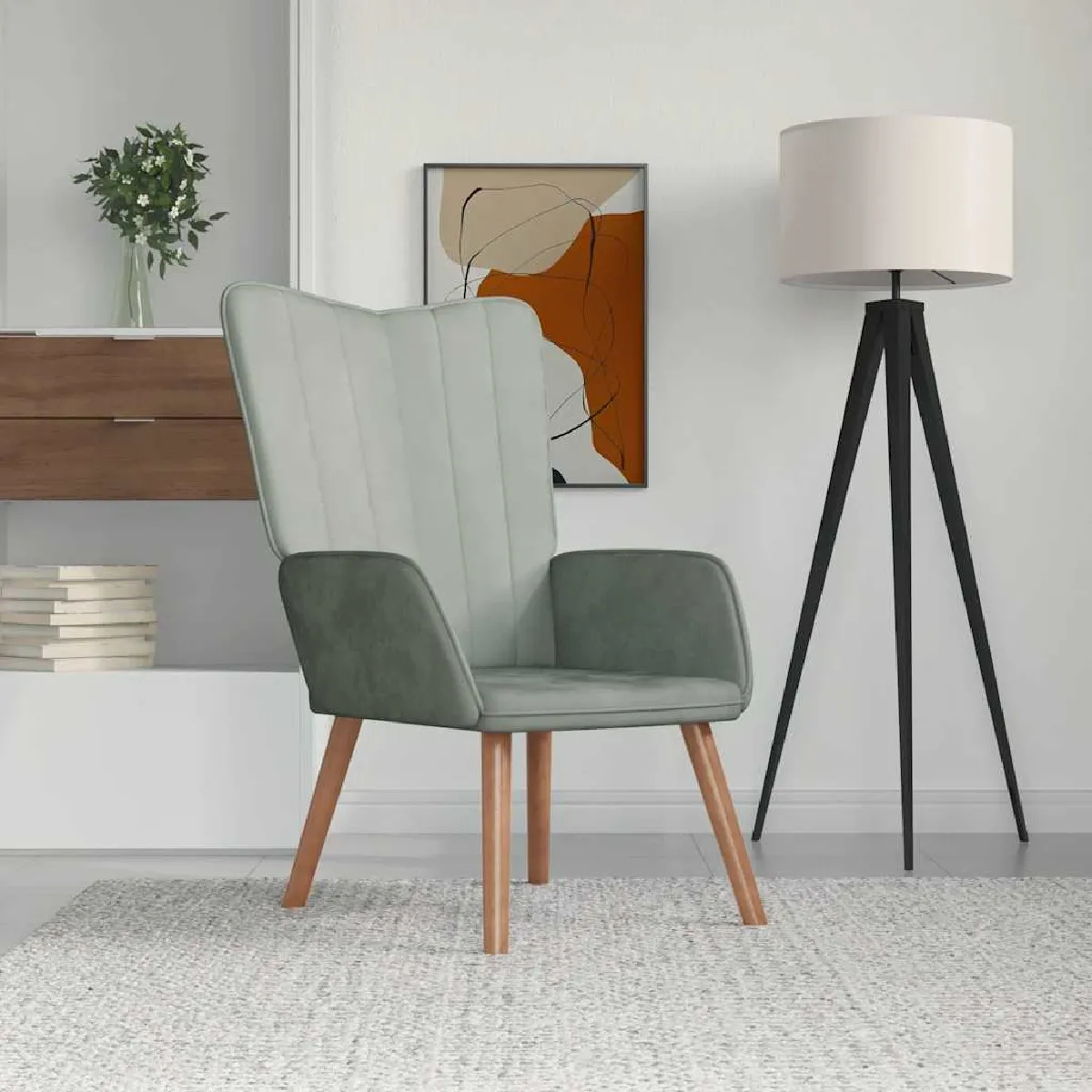 Vidaxl Gris/Clair Chaise De Relaxation