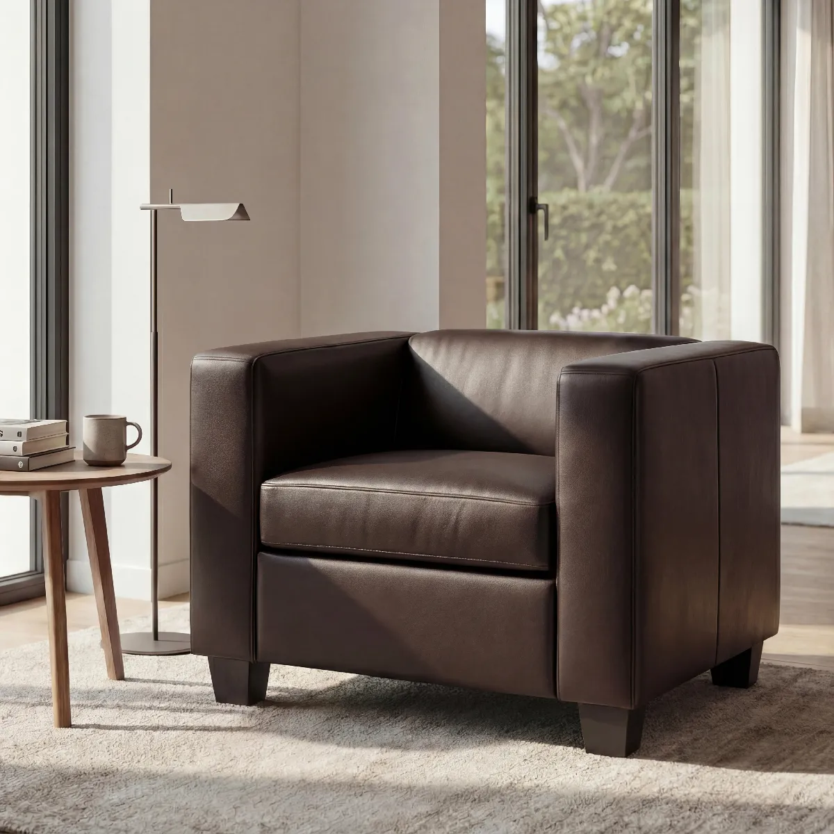 Mendler Fauteuil club Lille - Chocolat