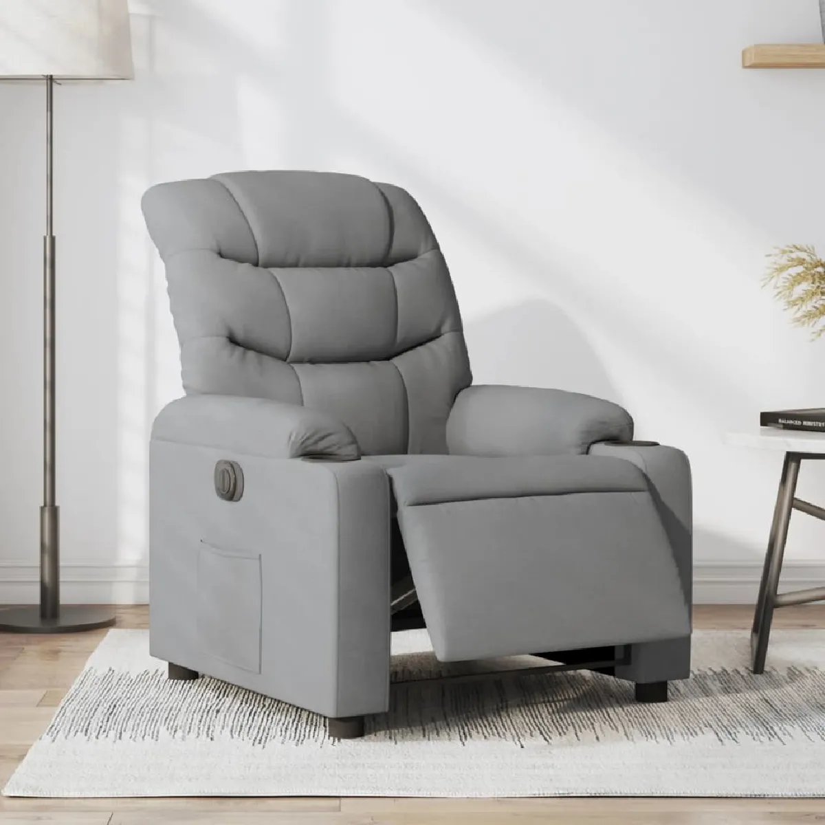 VidaXL Fauteuil inclinable électrique - Gris clair