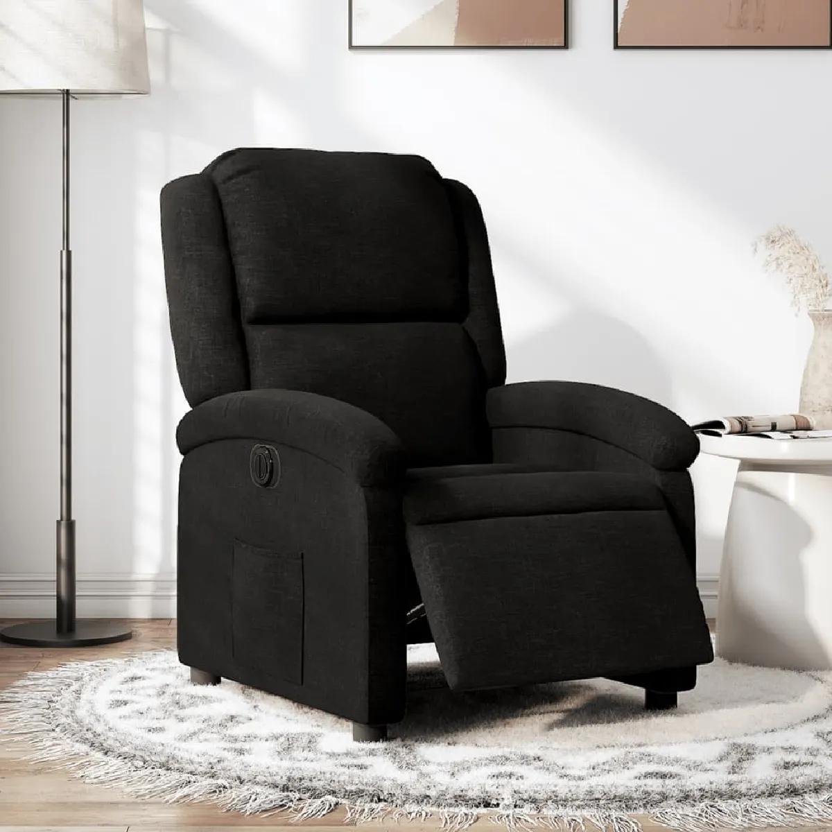 Non Communiqué Noir Vidaxl Fauteuil Réglable Électrique Tissu - Image 3