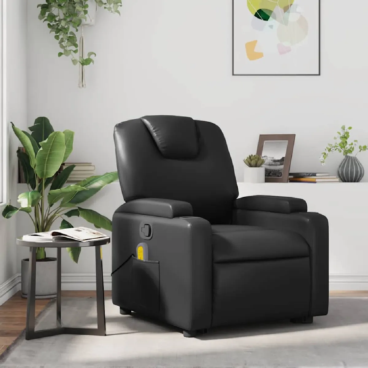 VidaXL Fauteuil de massage - Noir