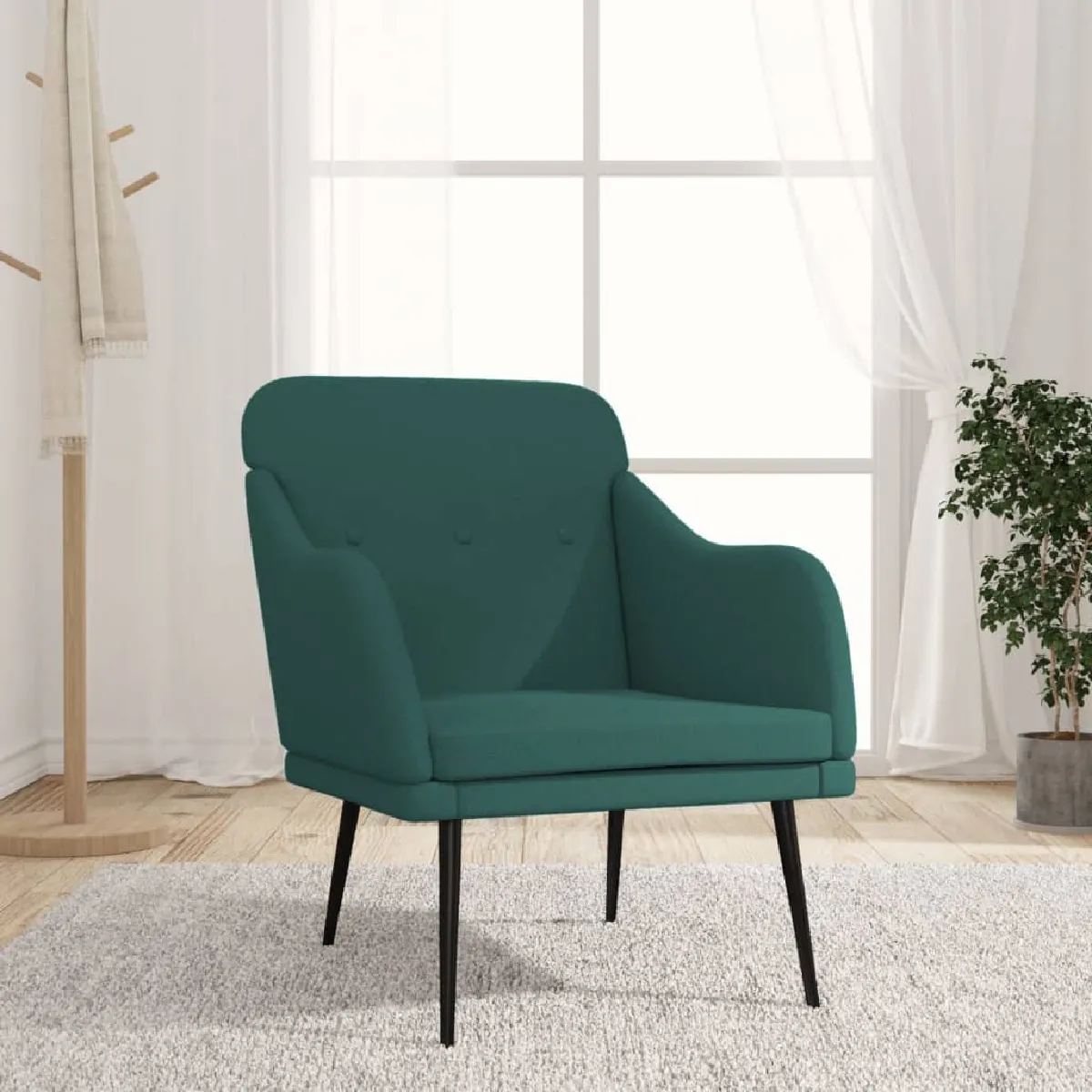 VidaXL Fauteuil - Vert foncé