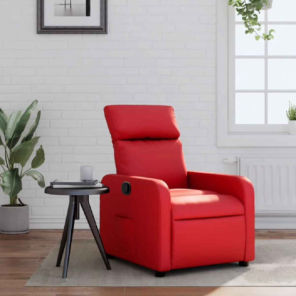 VIDAXL - Fauteuil de relaxation - Réglable - Rouge - Image 3