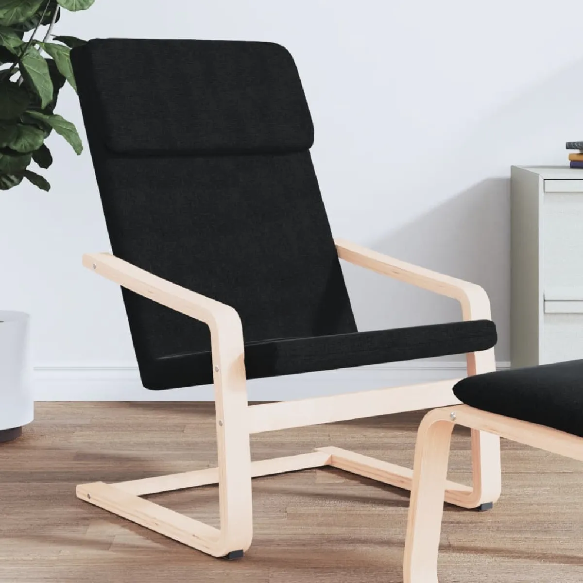 vidaXL Chaise de relaxation Velours Crème - vue 9
