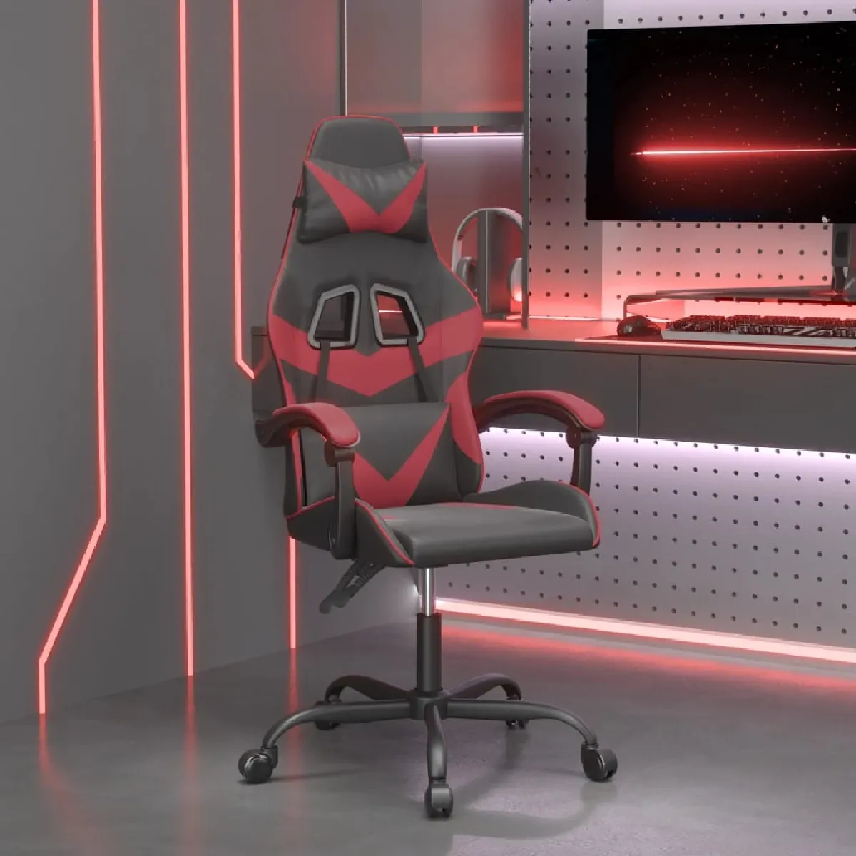 Vidaxl Noir/Rouge Chaise De Jeu - Et