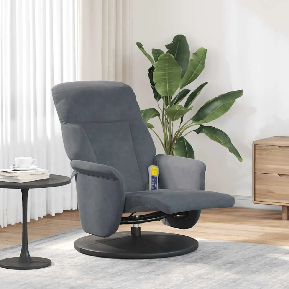 vidaXL Fauteuil de massage velours - vue 1