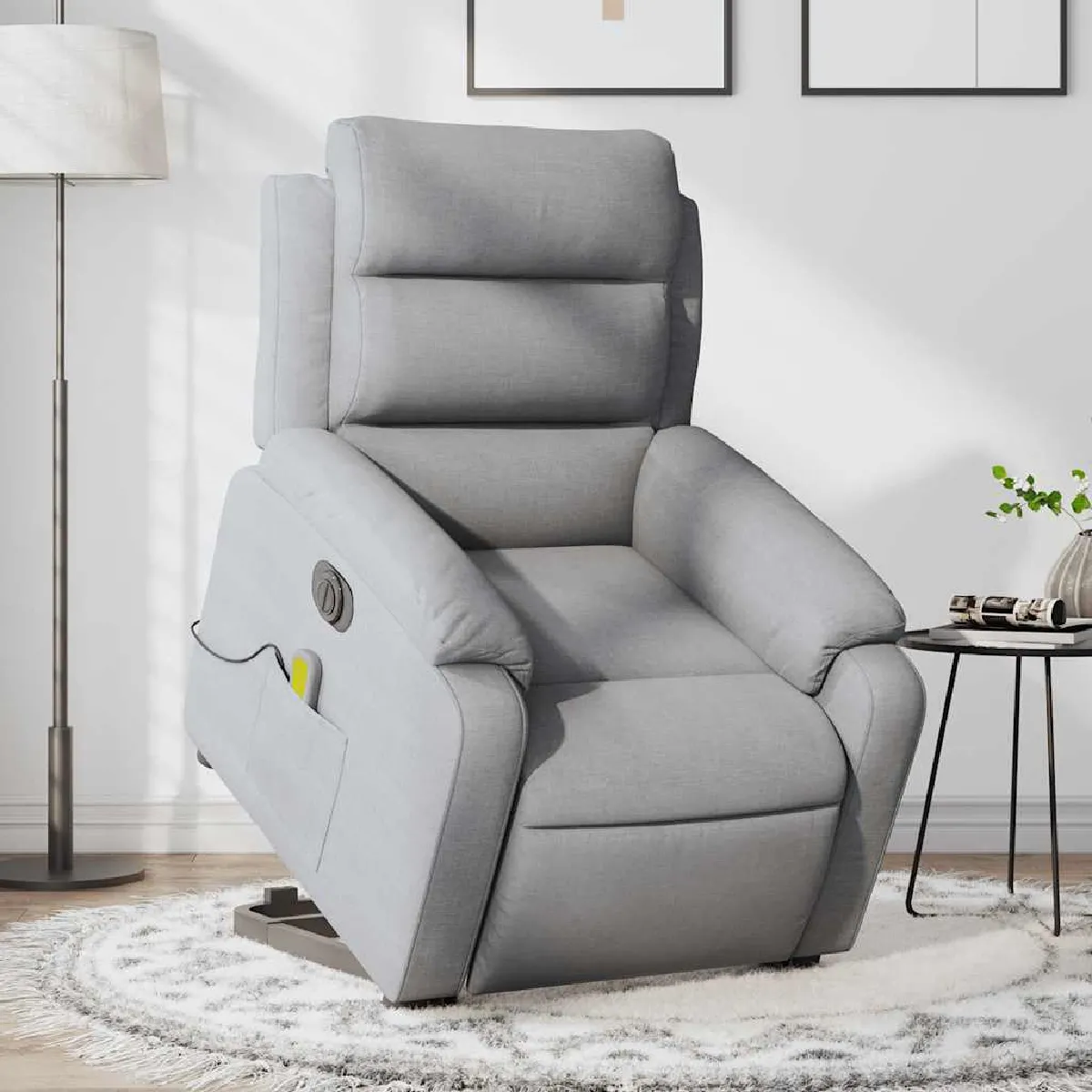 Vidaxl Gris/Clair Fauteuil Relax Électrique