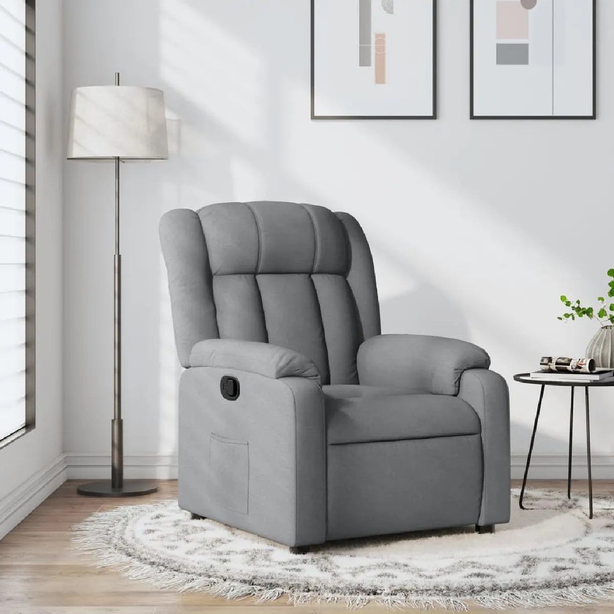 Non Communiqué Gris Vidaxl Fauteuil Réglable Tissu Clair - Image 3
