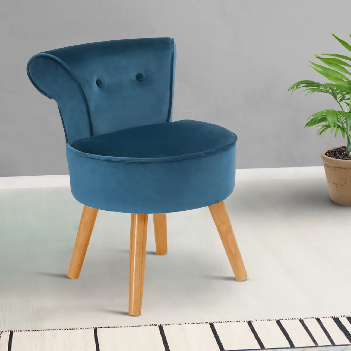 MARKET Fauteuil Crapaud - Bleu