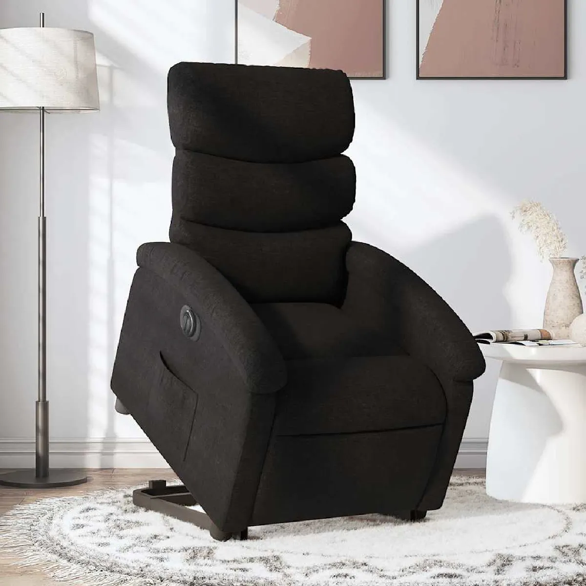 Vidaxl Noir Fauteuil Inclinable Électrique