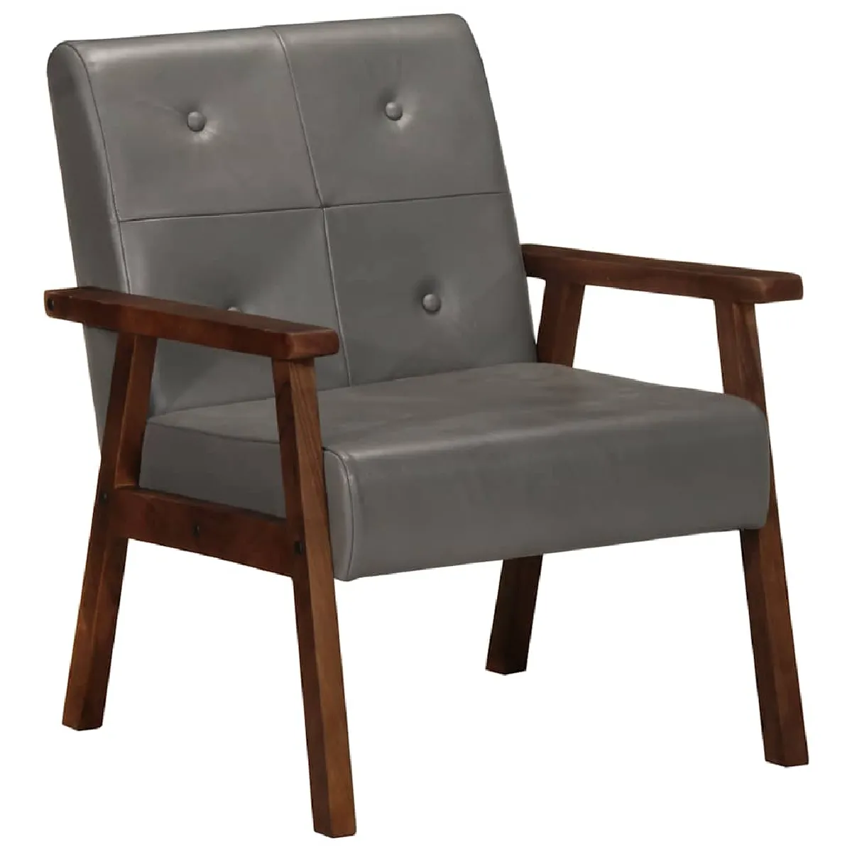 Vidaxl Armchair - Grey Leather