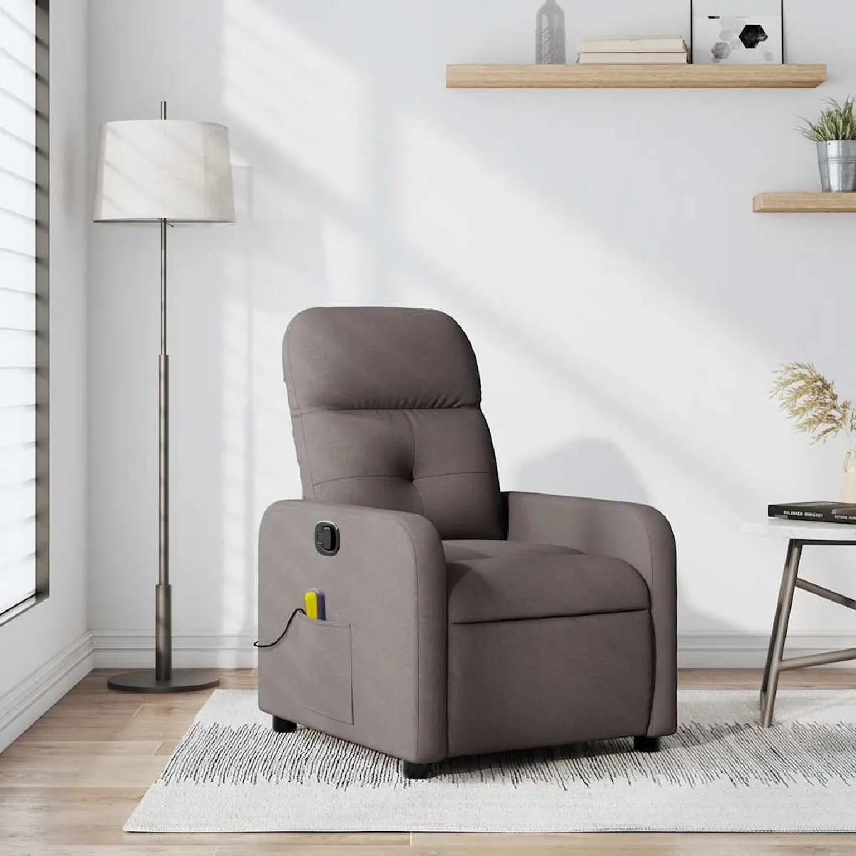 vidaXL Fauteuil de massage inclinable Tissu - vue 3