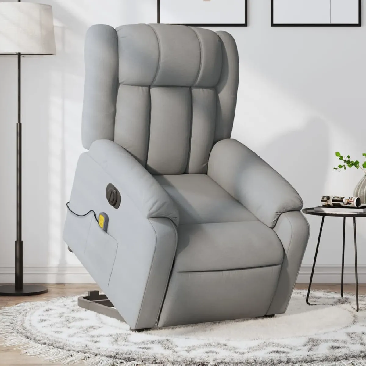 Vidaxl Gris/Clair Fauteuil De Massage