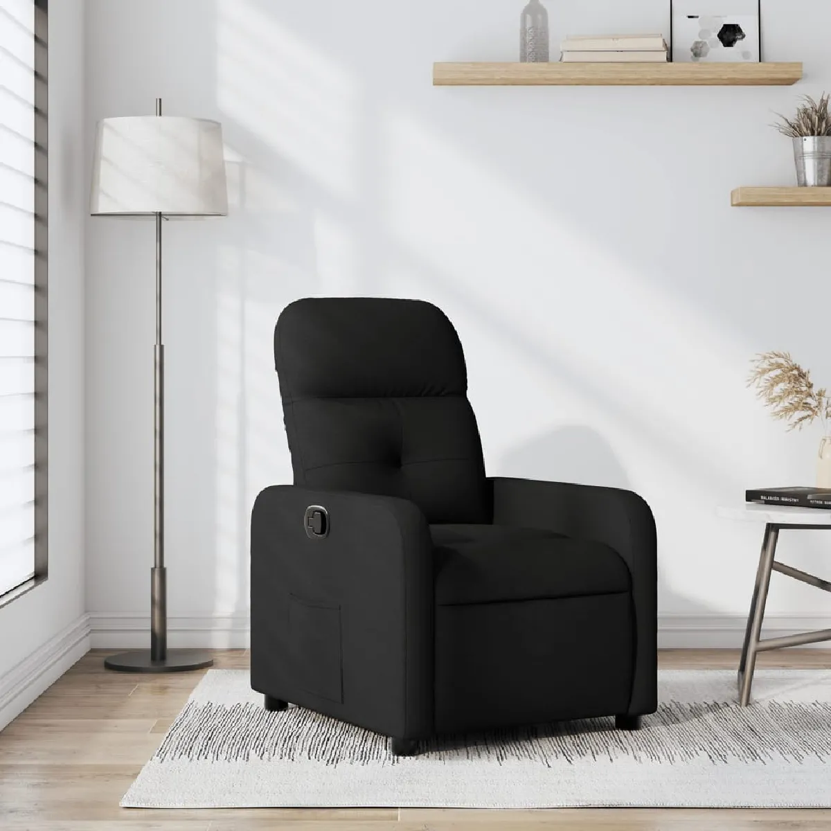 Vidaxl Noir Fauteuil Inclinable - Tissu