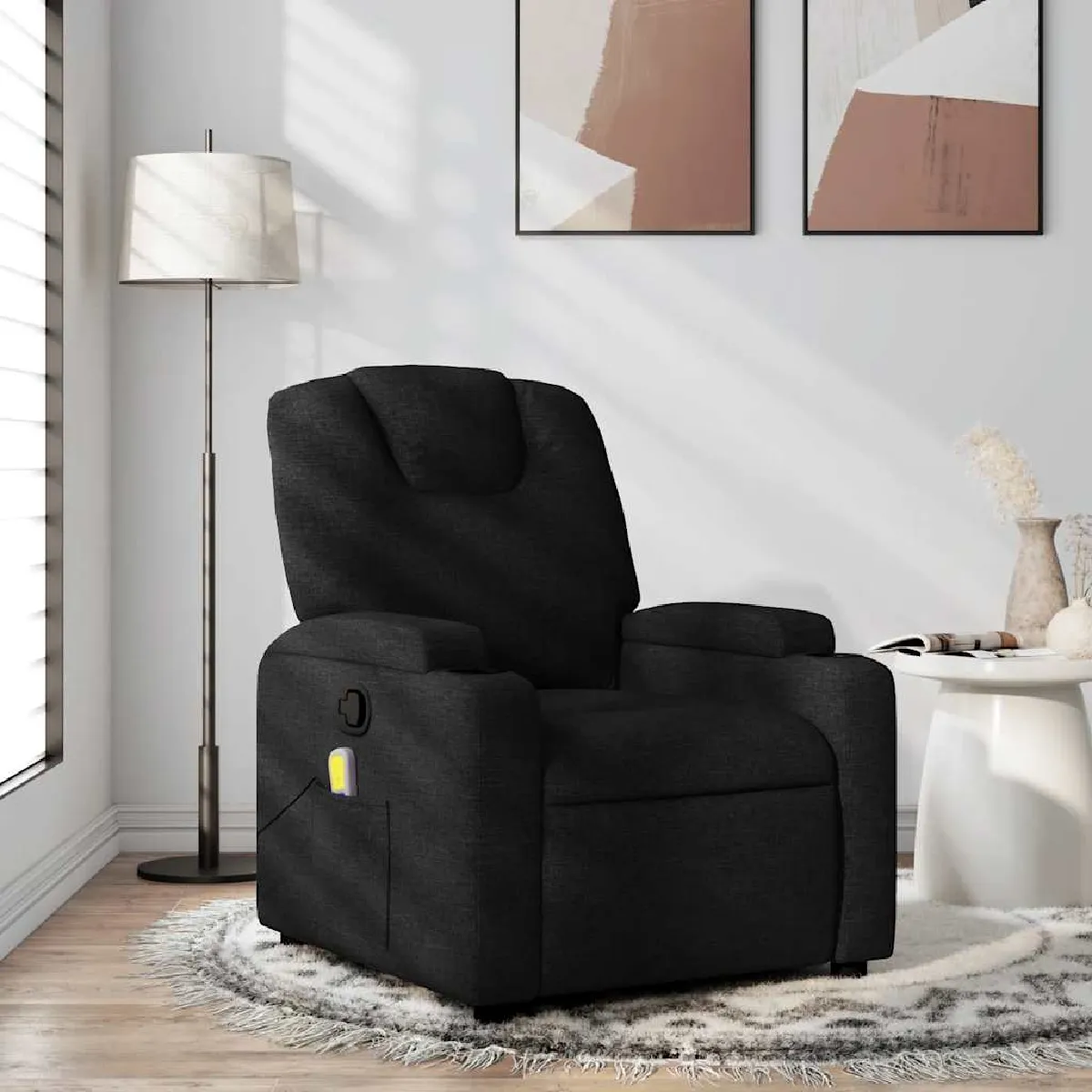 VIDAXL - Fauteuil de massage - Inclinable - Noir - Image 3