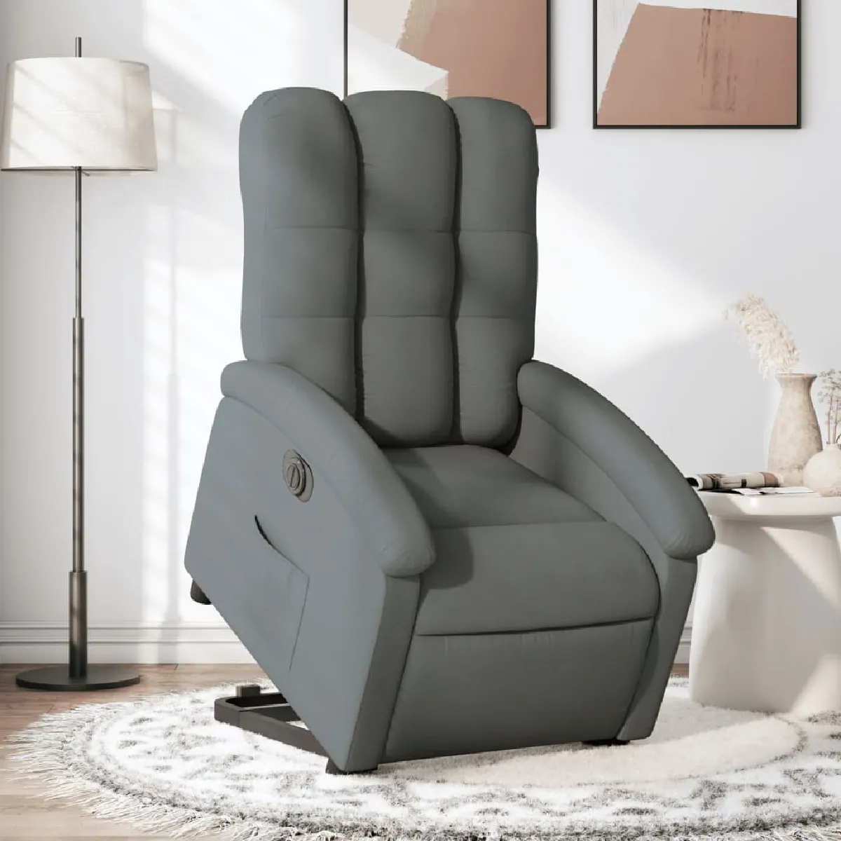 Vidaxl Gris Fauteuil Électrique - Foncé
