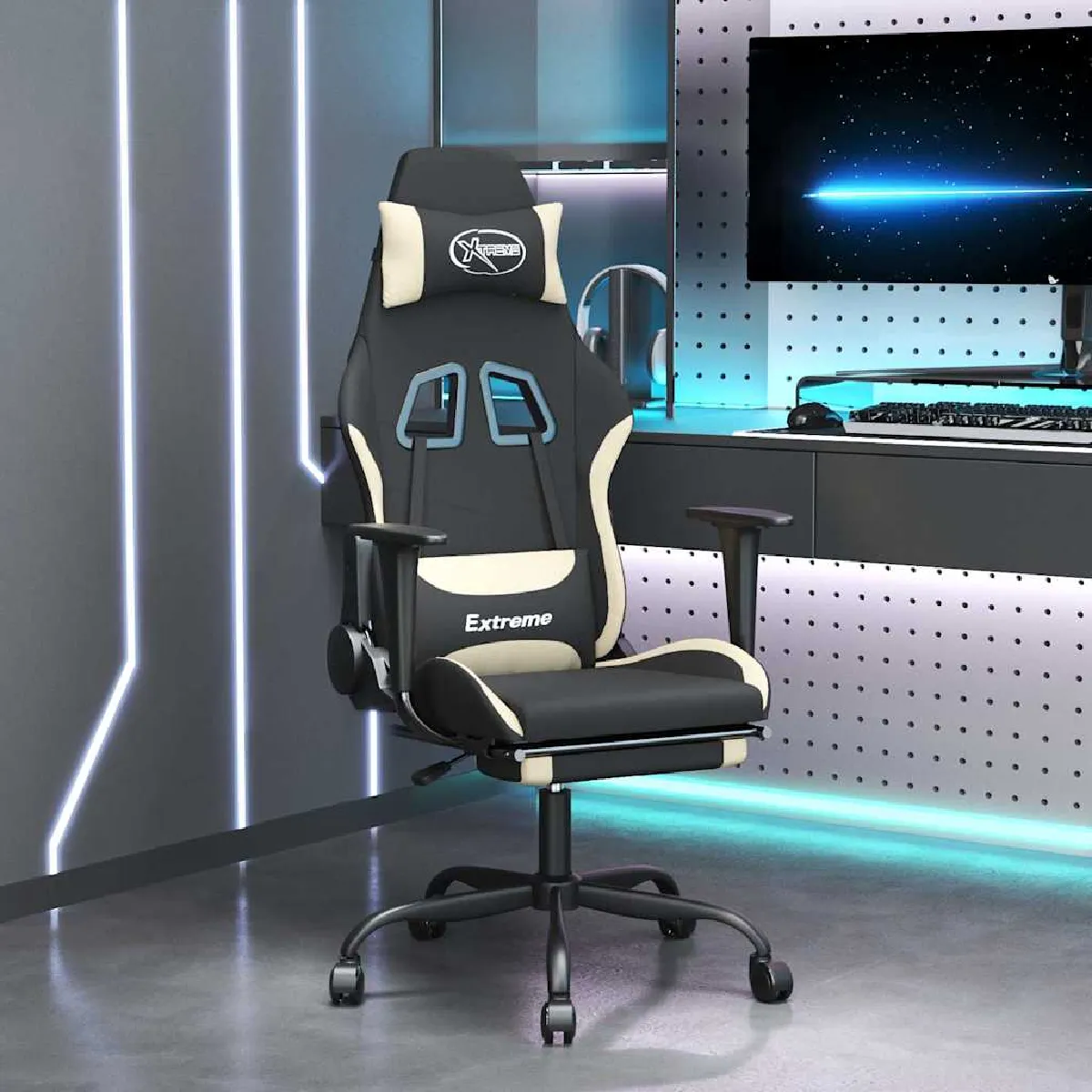 Vidaxl Noir Chaise De Jeu Massage