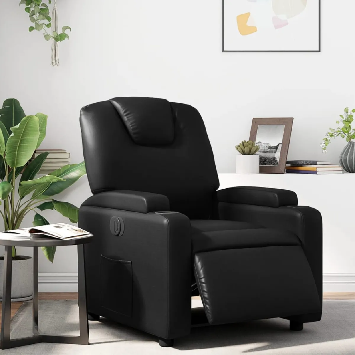 VIDAXL Fauteuil inclinable électrique noir
