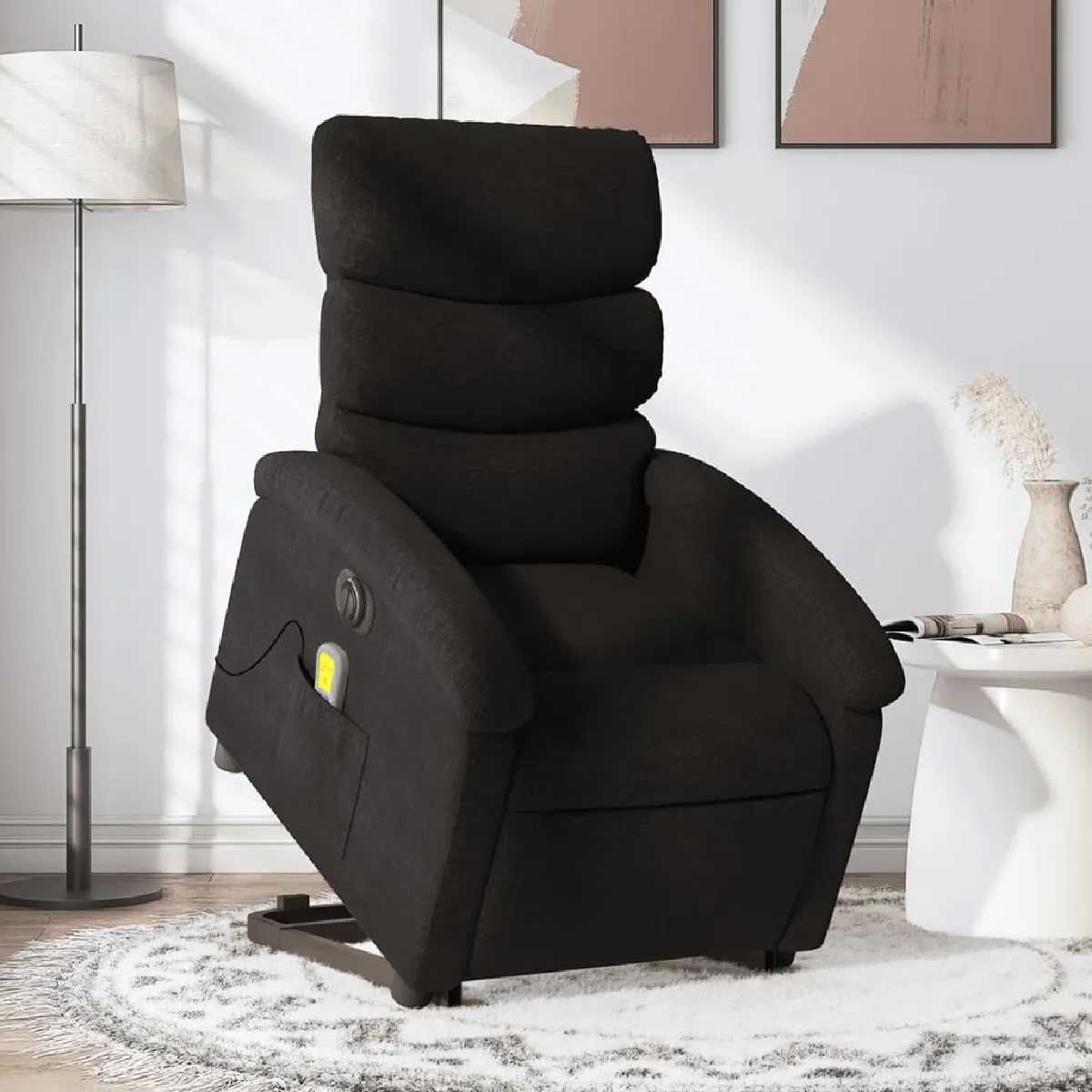 vidaXL Fauteuil de massage électrique Tissu