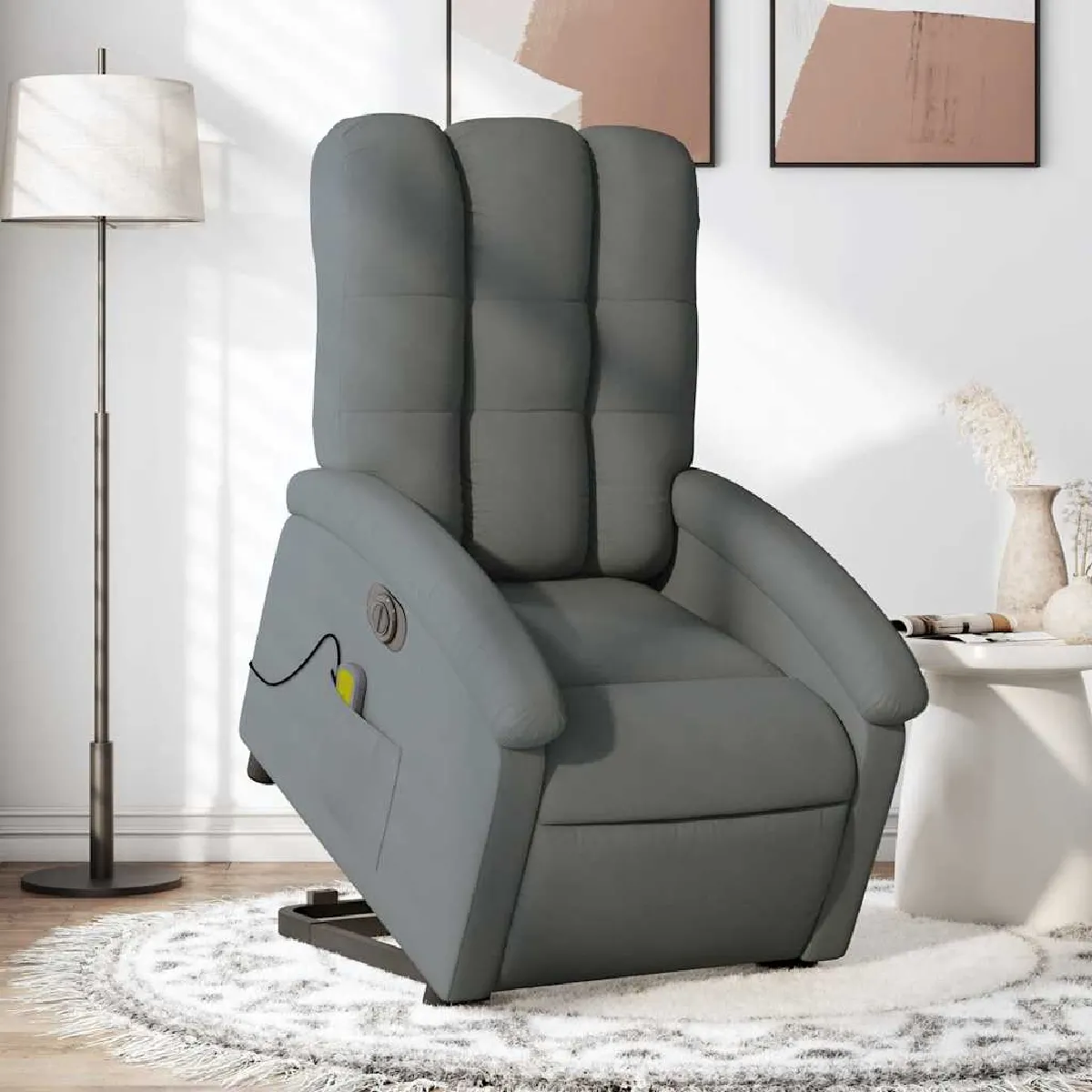 Vidaxl Gris Fauteuil De Massage Foncé