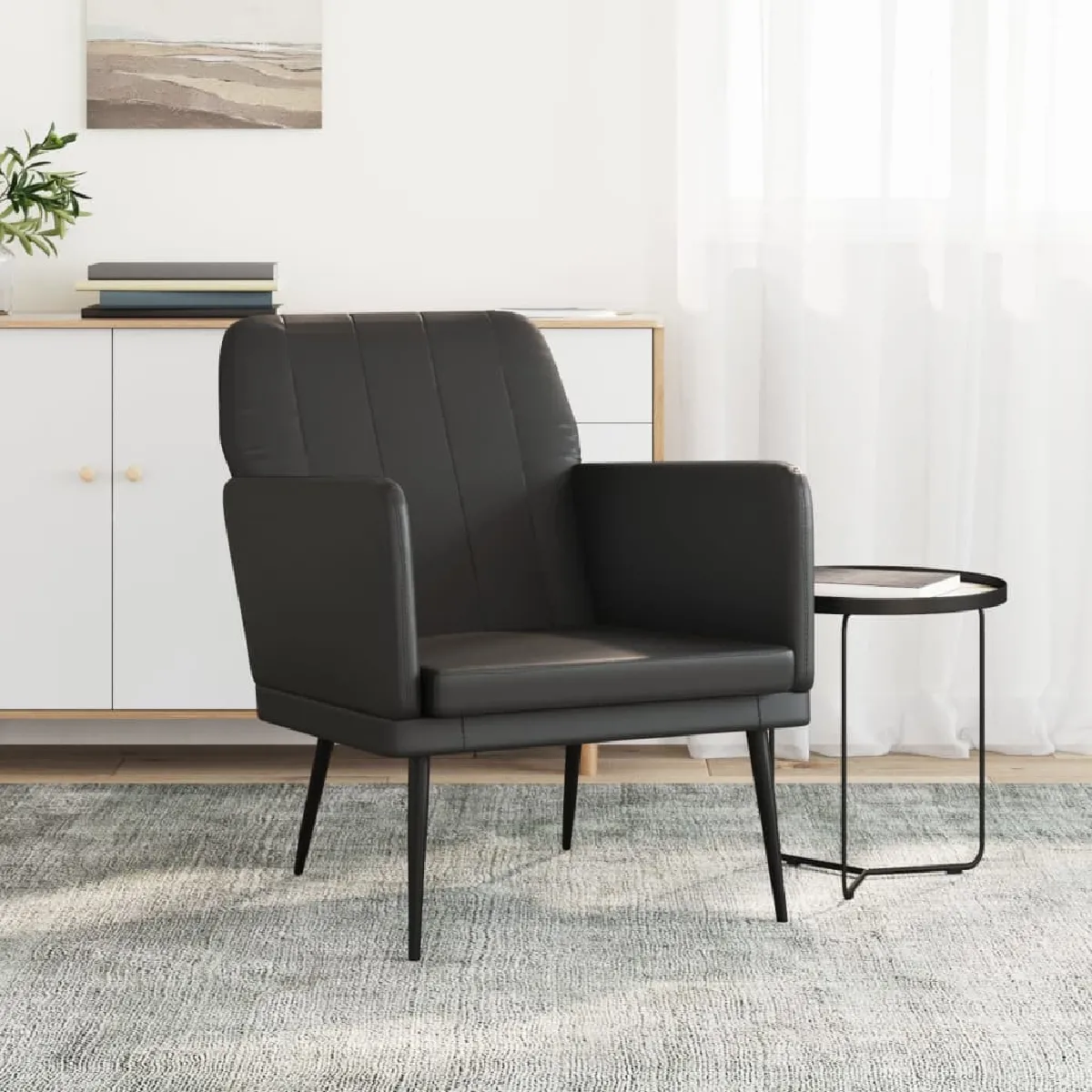 Fauteuil Noir 61x78x80 cm Similicuir - vidaXL